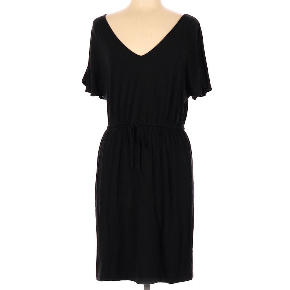 J.Crew Black Short Sleeve Dress | V-Neck | XS | Effortless Everyday Classic - Picture 2 of 8